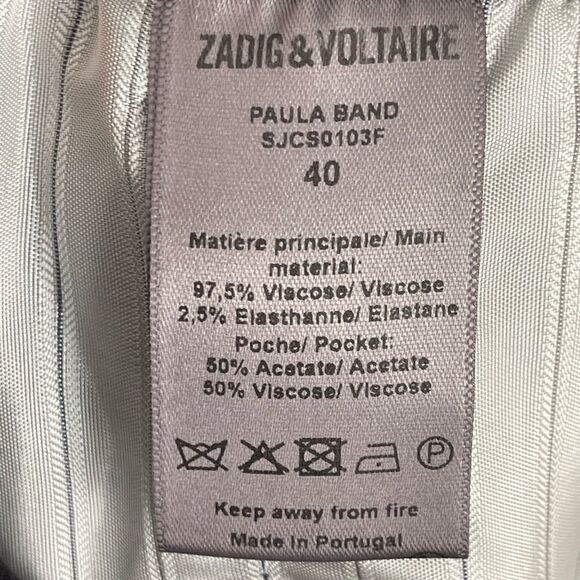 ZADIG & Voltaire Paula Band track Pants 40/M or 8. NWT - Picture 11 of 12